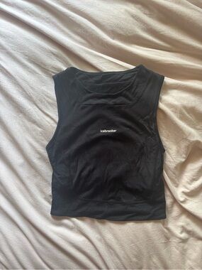 Icebreaker Black Women's Crop Tank